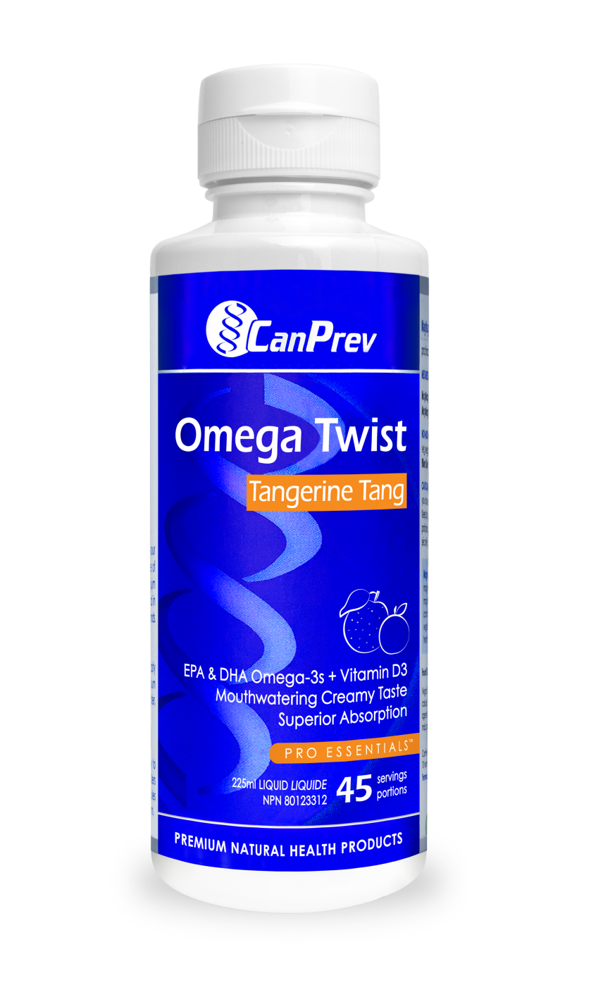 CanPrev Omega Twist 225ml Liquid Tangerine Tang Flavour