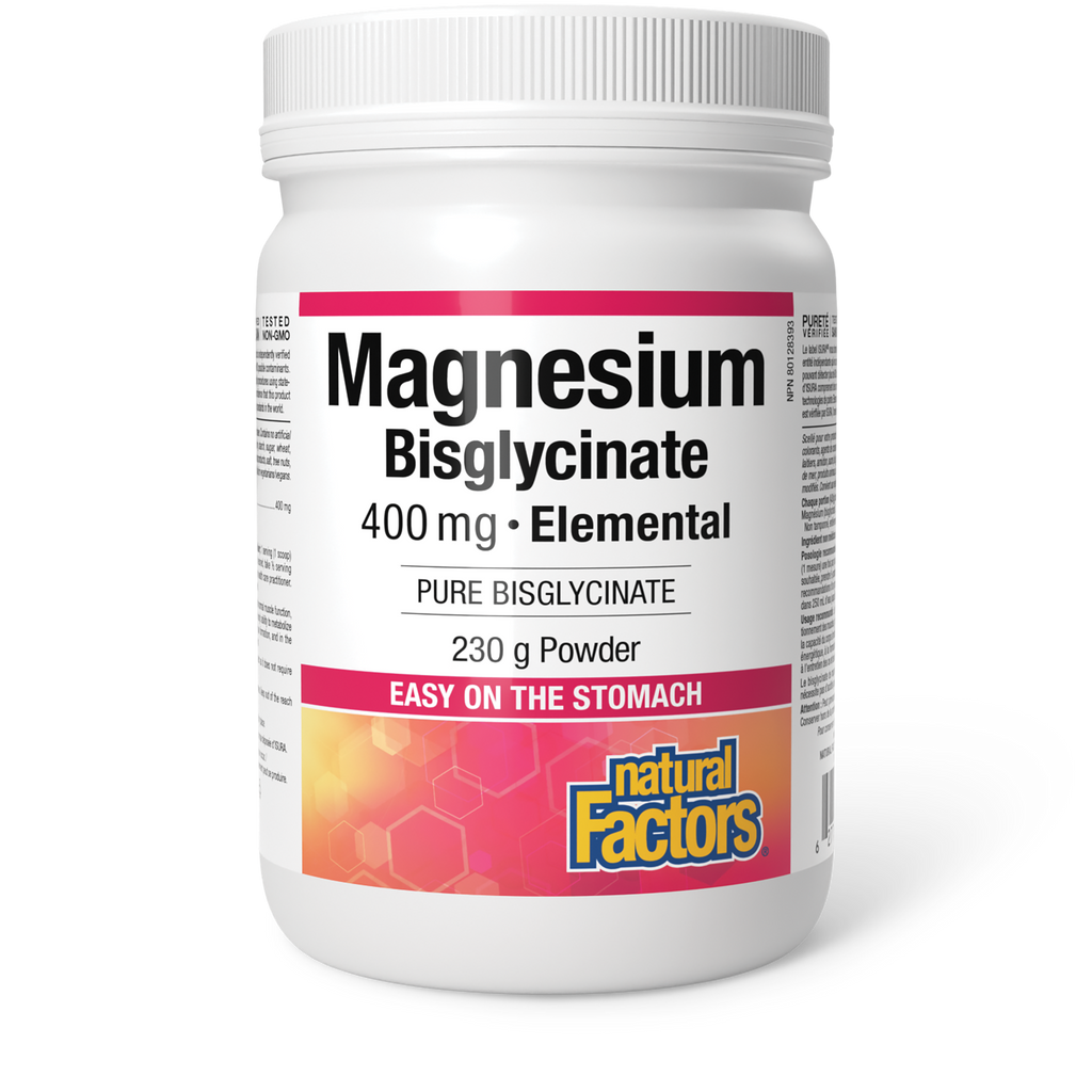 Natural Factors Magnesium Bisglycinate 400mg 230g Powder