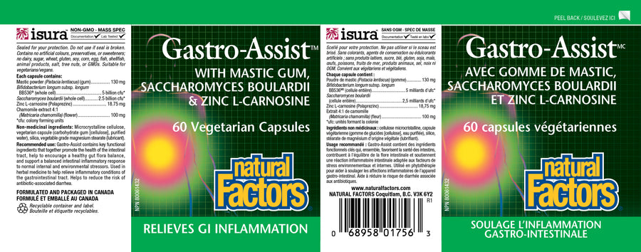 Natural Factors Gastro-Assist 60 Veg. Capsules