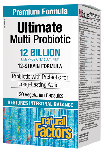 Natural Factors Ultimate Multi Probiotic 12 Billion 120 Veg. Capsules