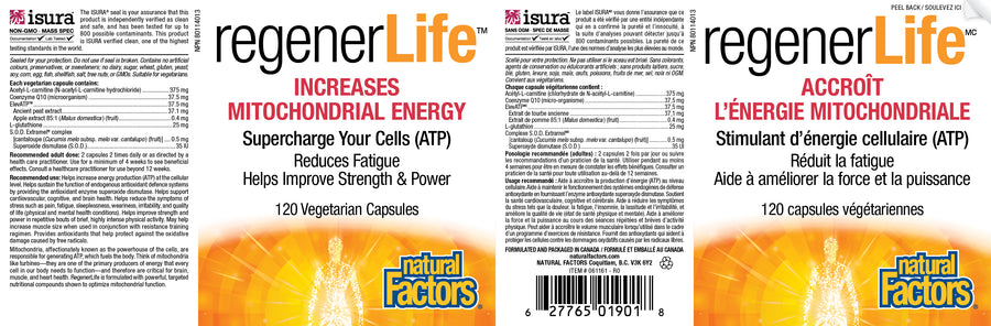 Natural Factors RegenerLife 120 Veg. Capsules