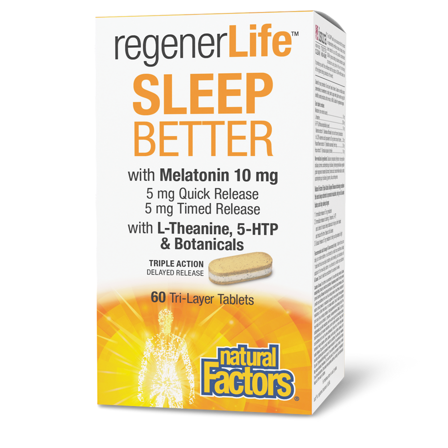 Natural Factors RegenerLife Sleep Better 60 Tri-Layer Tablets