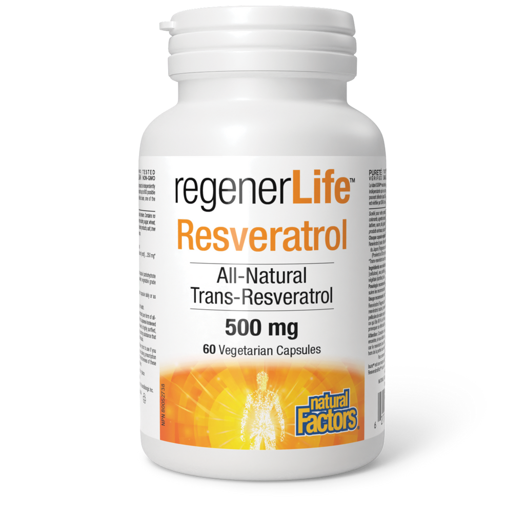 Natural Factors RegenerLife Resveratrol 60 Veg. Capsules
