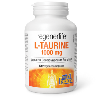 Natural Factors RegenerLife L-Taurine 1000mg 120 Veg. Capsules
