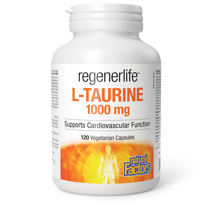 Natural Factors RegenerLife L-Taurine 1000mg 120 Veg. Capsules