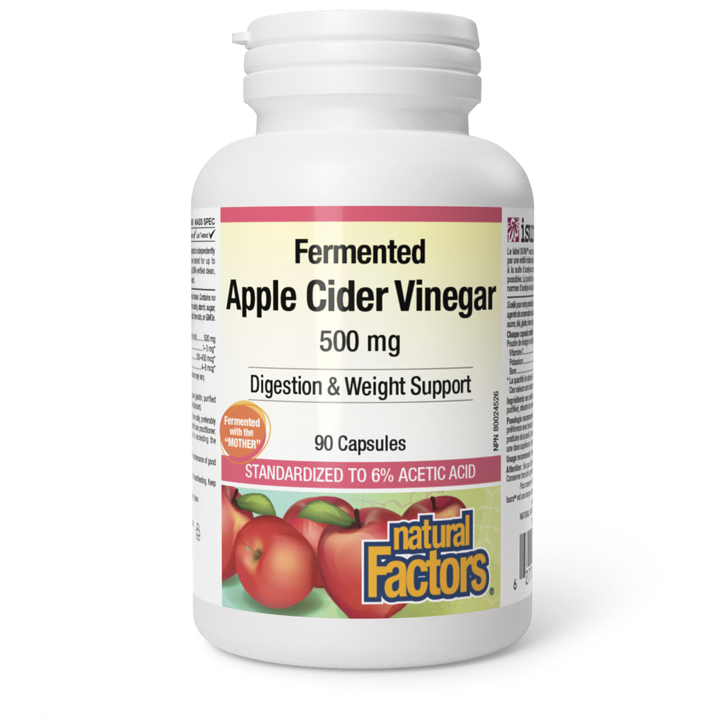 Natural Factors Apple Cider Vinegar 500 mg 90 Capsules