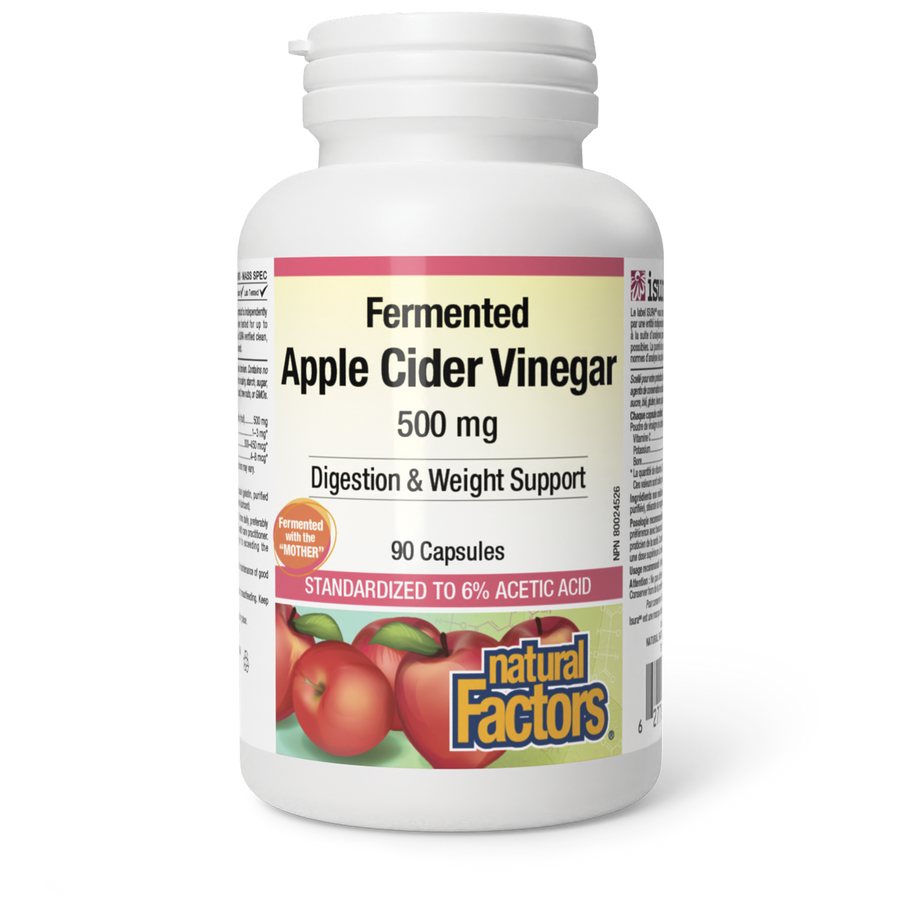 Natural Factors Apple Cider Vinegar 500 mg 90 Capsules