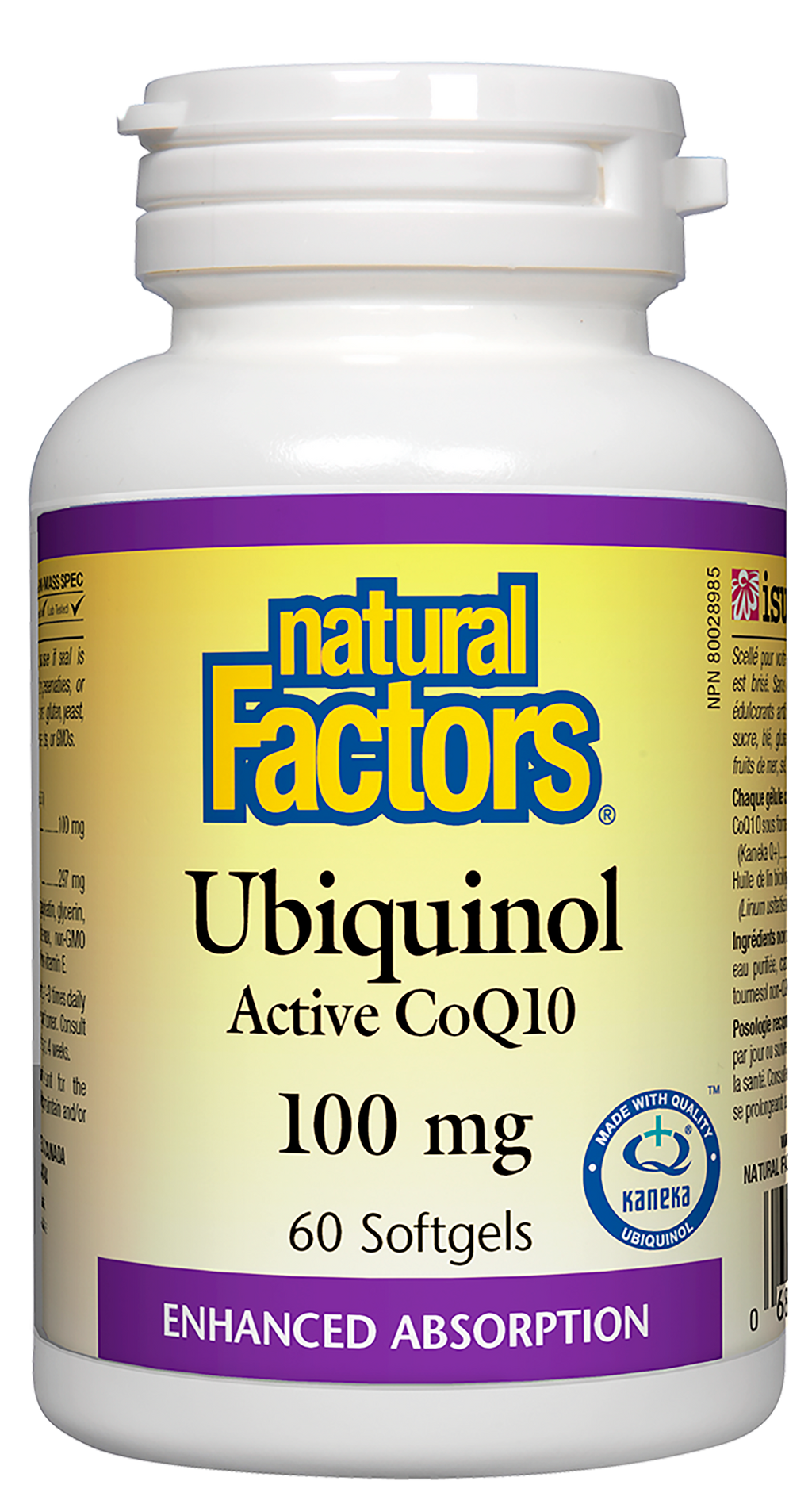 Natural Factors Ubiquinol Active CoQ10 100 mg 60 Softgels