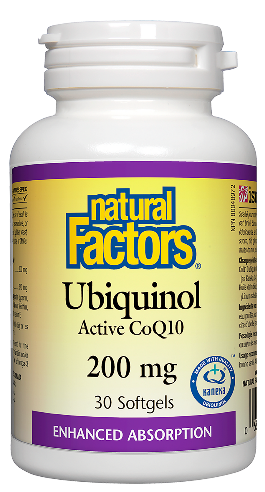 Natural Factors Ubiquinol Active CoQ10 200mg 30 Softgels