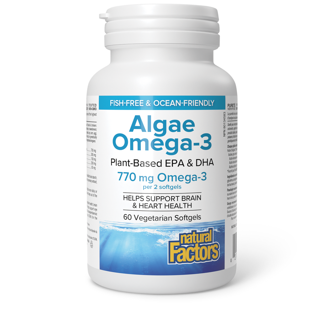 Natural Factors Algae Omega-3 Plant-Based 60 Veg. Softgels