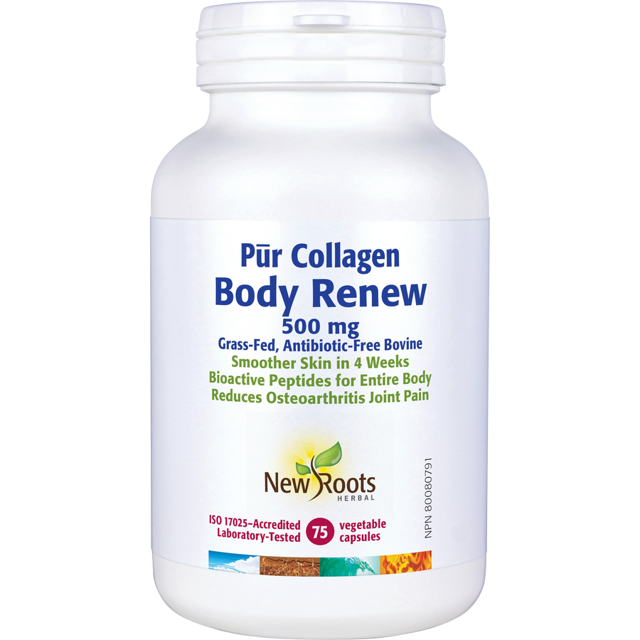 New Roots Pur Collagen Body Renew 75 Veg. Capsules