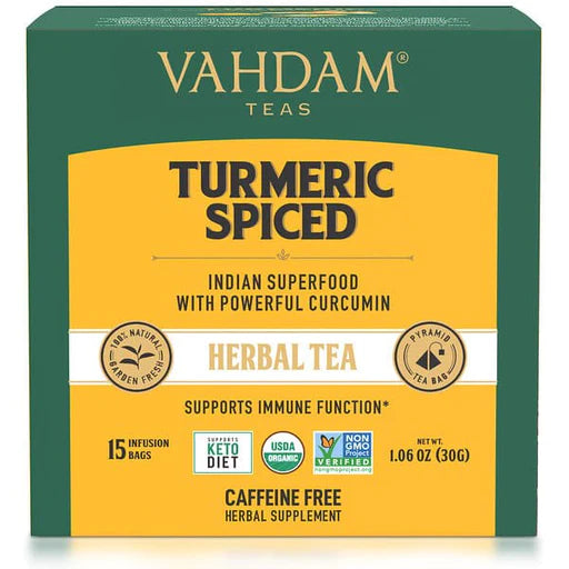 Vahdam Turmeric Spiced 15 Tea Bags