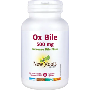 New Roots Ox Bile 500mg 60 Veg. Capsules