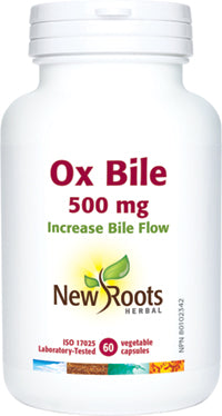 New Roots Ox Bile 500mg 60 Veg. Capsules