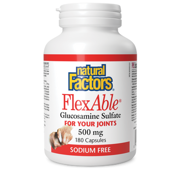 Natural Factors FlexAble Glucosamine Sulfate 500mg Capsules