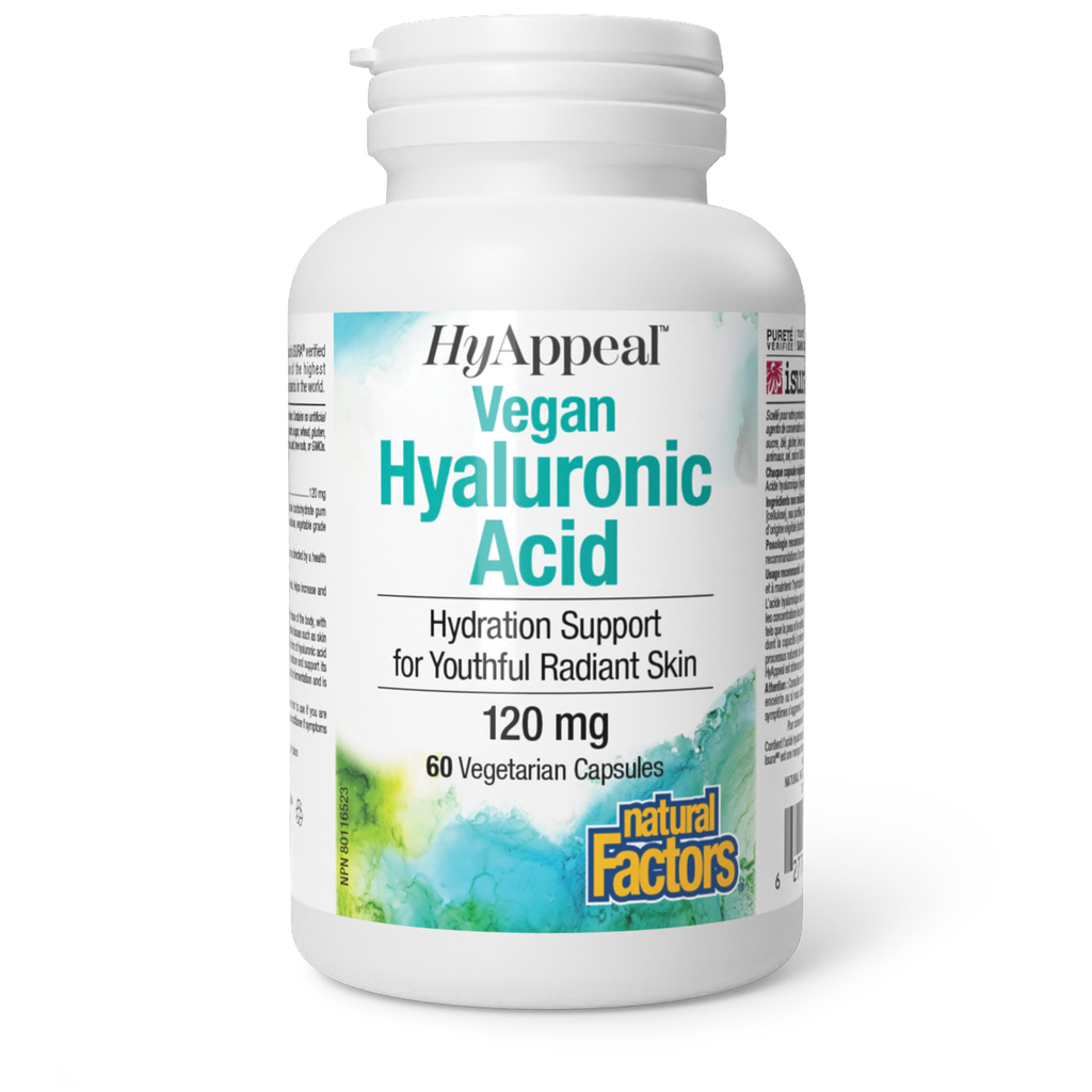 Natural Factors HyAppeal Vegan Hyaluronic Acid 60 Veg. Capsules