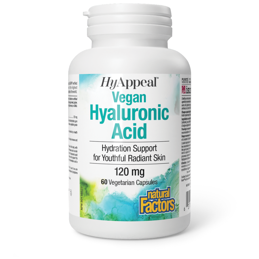 Natural Factors HyAppeal Vegan Hyaluronic Acid 60 Veg. Capsules