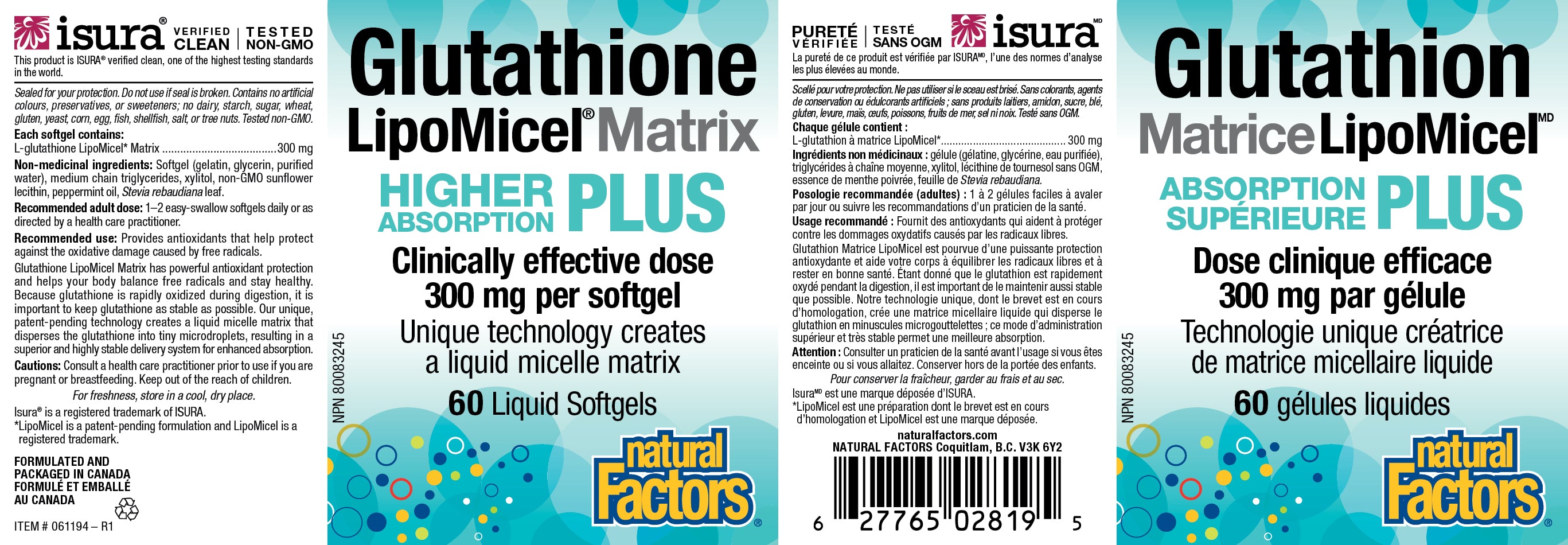 Natural Factors Glutathione LipoMicel Matrix 60 Liquid Softgels – Natural Focus