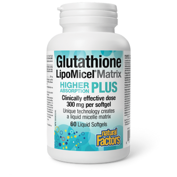 Natural Factors Glutathione LipoMicel Matrix 60 Liquid Softgels