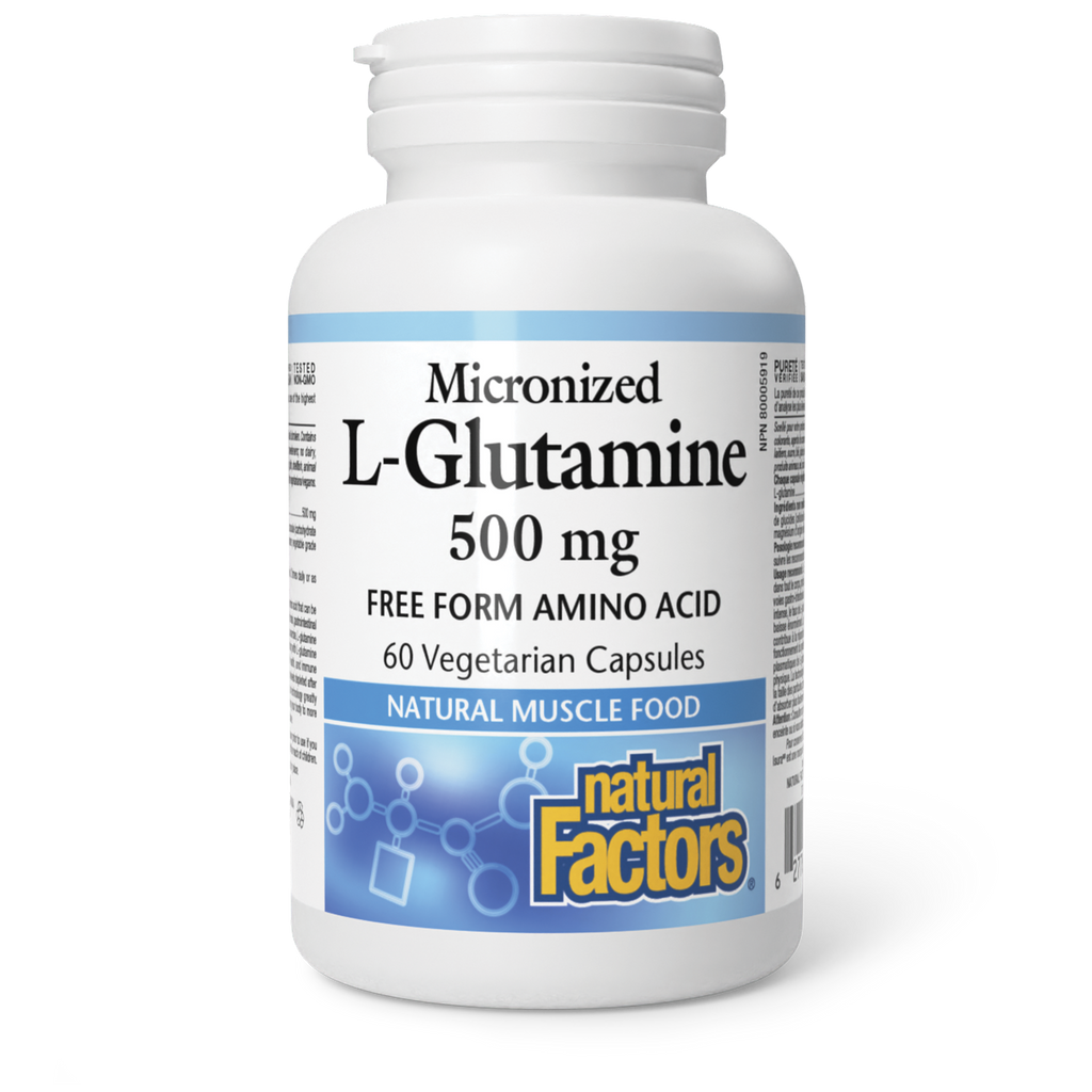 Natural Factors L-Glutamine 500 mg 60 Veg. Capsules