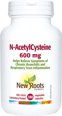 New Roots N-Acetyl Cysteine 600 mg 180 Veg. Capsules
