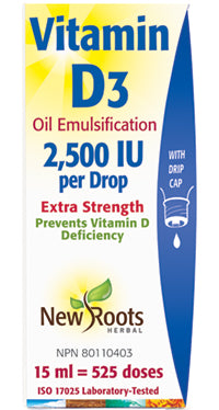 New Roots Vitamin D3 Extra Strength 2,500 IU 15ml Liquid