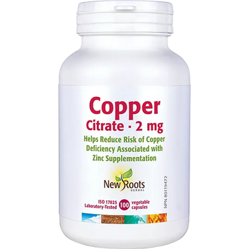 New Roots Copper Citrate 2mg 100 Veg. Capsules