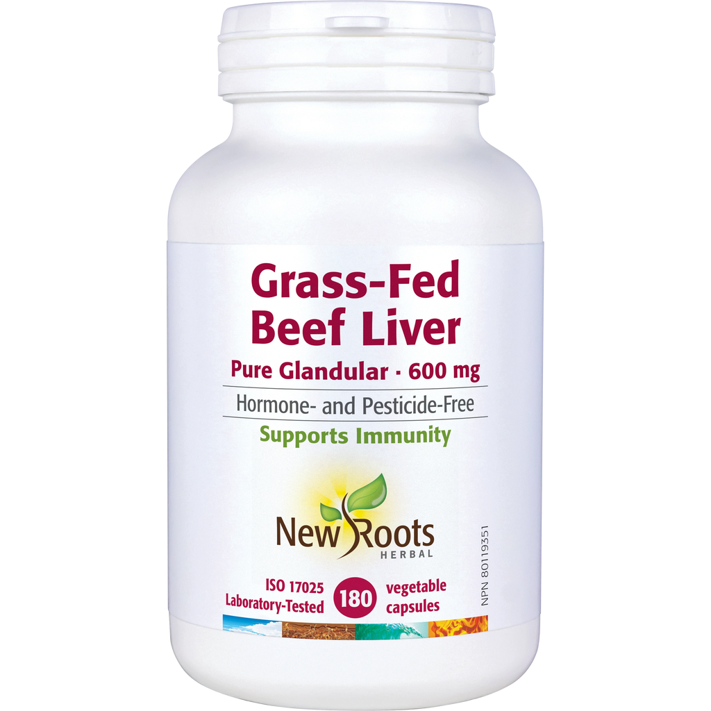 New Roots Grass-Fed Beef Liver 180 Veg. Capsules