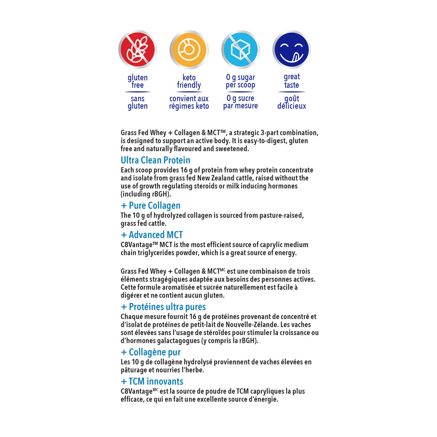 Progressive Grass Fed Whey + Collagen & MCT Choc 700g