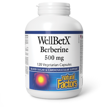 Natural Factors WellBetX Berberine 500mg 120 Veg. Capsules