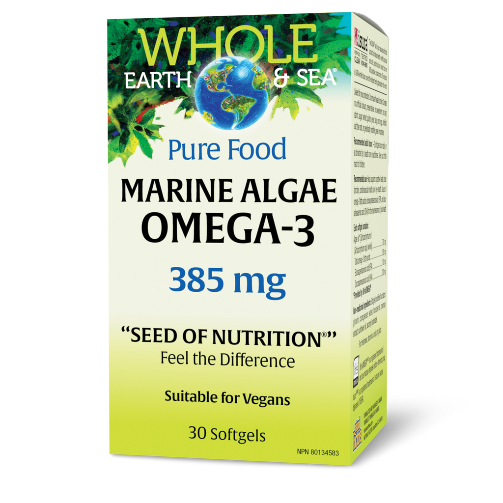 Whole Earth & Sea Marine Algae Omega-3| 30 Veg. Softgels