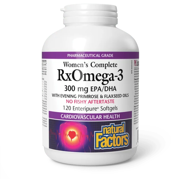 Natural Factors Women's Complete RxOmega-3 | 120 Enteripure Softgels