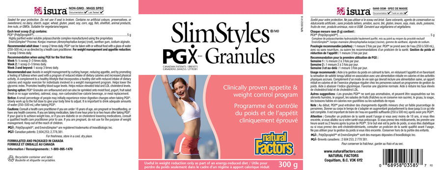 Natural Factors SlimStyles PGX Granules 300g Powder