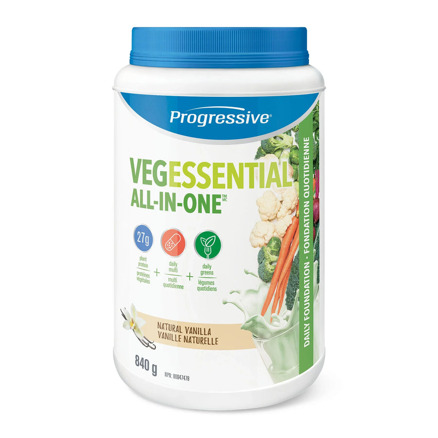 Progressive VegEssential All-In-One Natural Vanilla 840g Powder