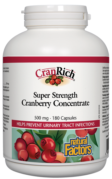 Natural Factors Super Strength Cranberry Concentrate 180 Capsules