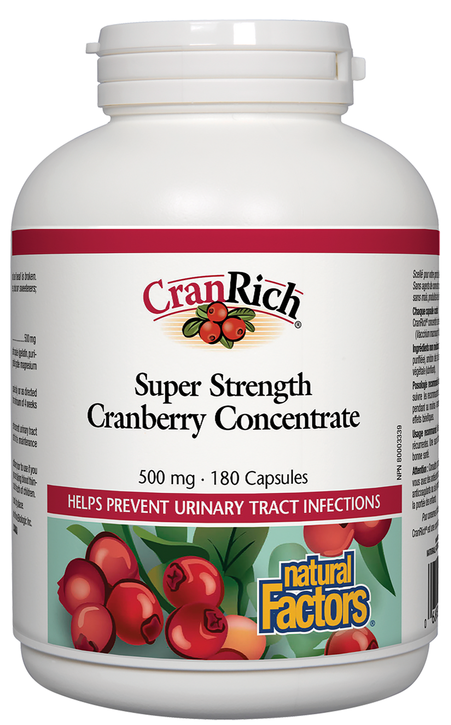 Natural Factors Super Strength Cranberry Concentrate 180 Capsules