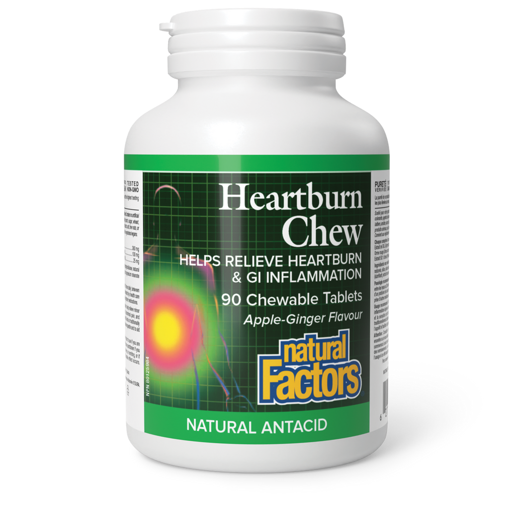 Natural Factors Heartburn Chew 90 Chewable Tablets