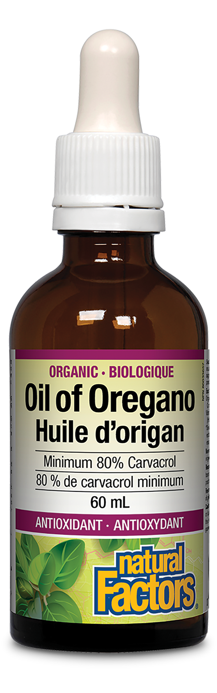 Natural Factors Organic Oil of Oregano Liquid 60ml