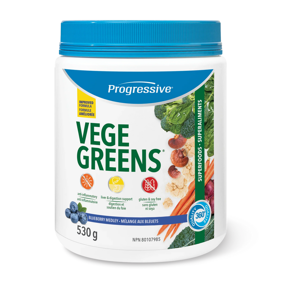 Progressive Vege Greens Blueberry Medley 530g Powder