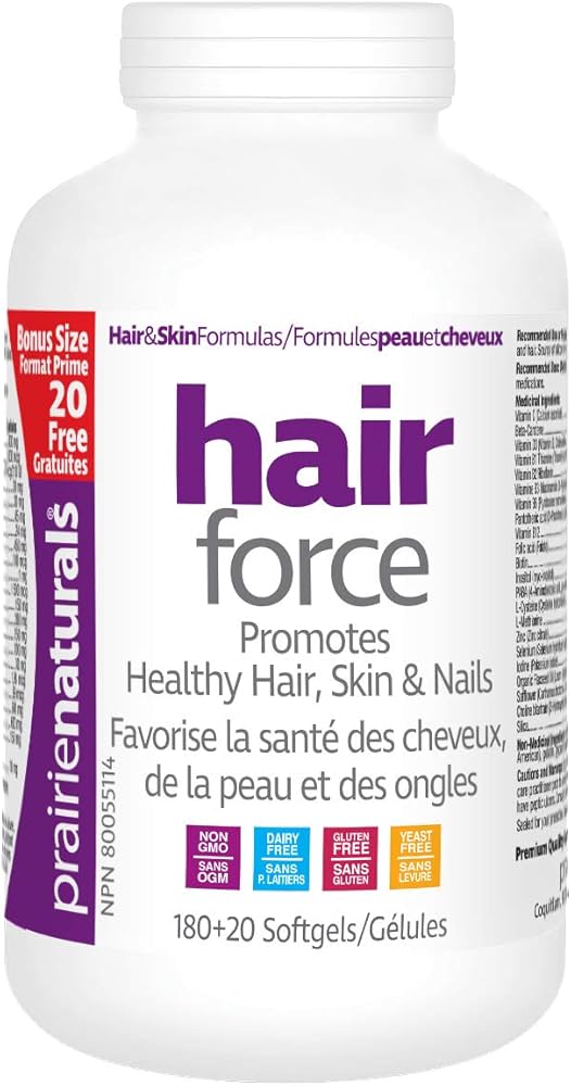 Prairie Naturals Hair Force Bonus Size 200 Softgels
