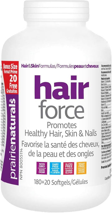 Prairie Naturals Hair Force Bonus Size 200 Softgels