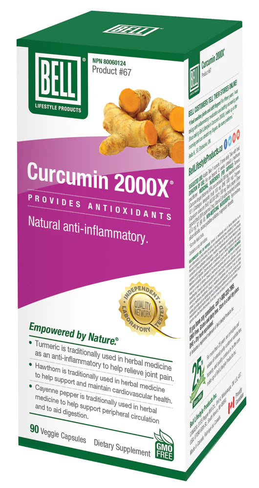 Bell Curcumin 2000X 90 Veg. Capsules