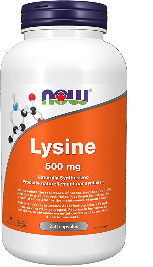 Now L-Lysine 500 mg 250 Capsules