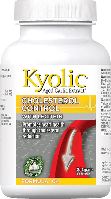 Kyolic Formula 104 with Lecithin 360 Capsules