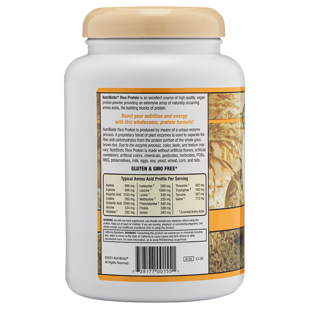 NutriBiotic Rice Protein Vanilla Flavour 600g Powder – Natural Focus
