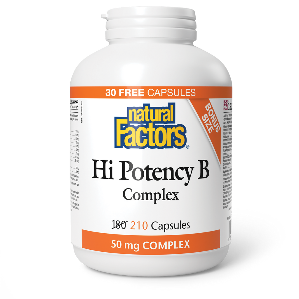 Natural Factors Hi Potency B Complex 50 mg 210 Capsules