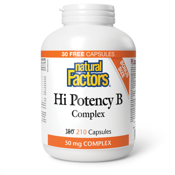 Natural Factors Hi Potency B Complex 50 mg 210 Capsules