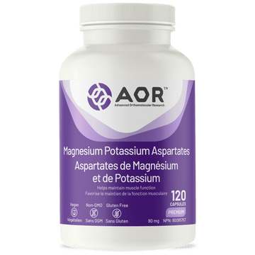 AOR Magnesium Potassium Aspartates 120 Capsules