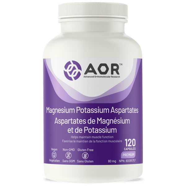 AOR Magnesium Potassium Aspartates 120 Capsules