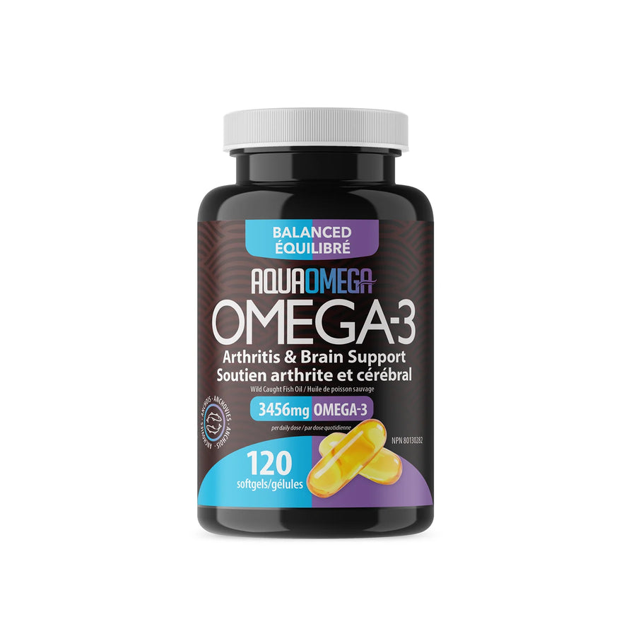 AquaOmega Omega-3 Balanced 3456mg 120 Softgels